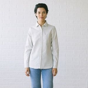 NWT Tradlands Jessica Grey Women's Oxford Shirt XL